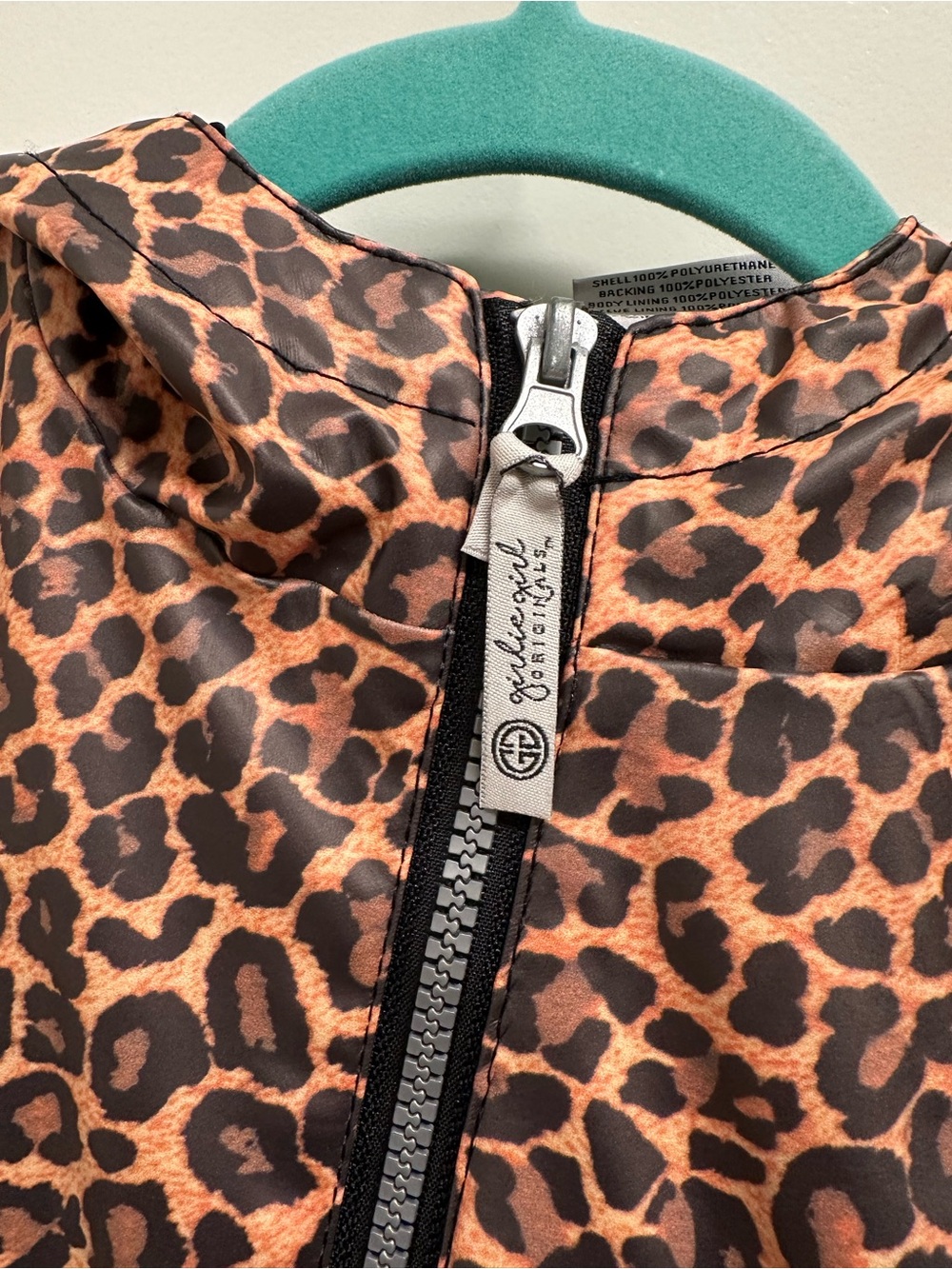 Kids Leopard Print Hooded Raincoat - Cheetah Print - Picture 3 of 5